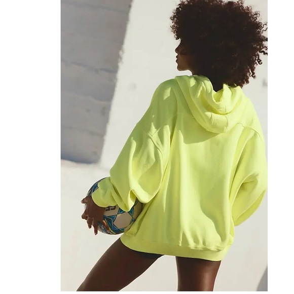 Free People FP Movement Final Call oversized Hoodie Sour Citrus SIZE S NWT - Picture 5 of 9